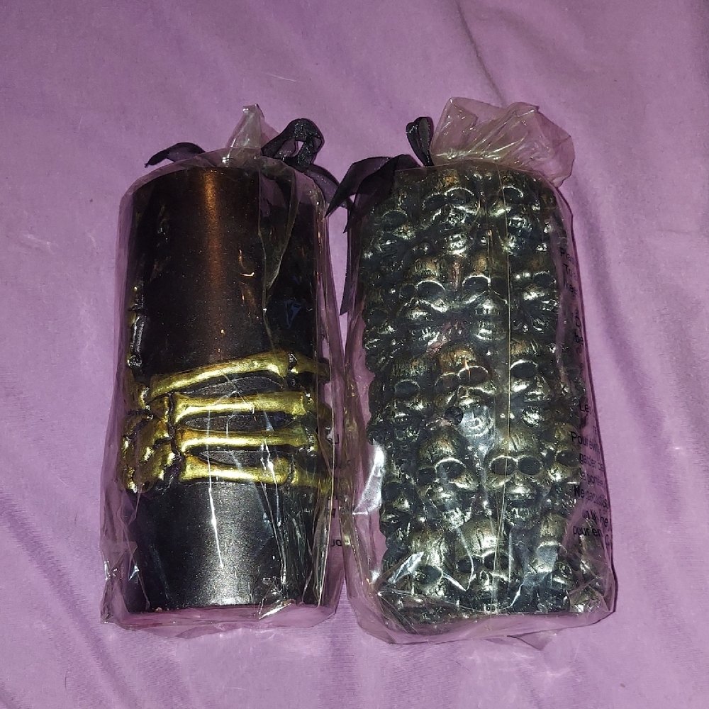 Skull Accent Decorative Candles